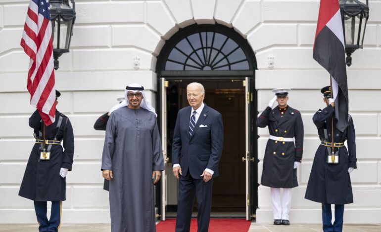 UAE President arrives at White House to meet President Biden